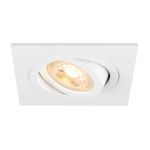SLV New Tria 75 Spot Aluminium Valkoinen Plac | Aukko 75mm - Nadaje Się Do 1x GU10 