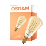 Osram Vintage 1906 LED Classic Edison E14 Bursztyn 2.8W 250lm - 822 Bardzo Ciepła Biel | Ściemnianie - Zamienne 25W