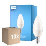 Opakowanie 10x Philips Corepro LED Świeca E14 Matowy 7W 806lm - 840 Zimna Biel | Zamienne 60W