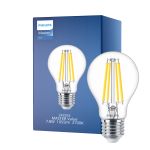 Philips MASTER Value LED Żarówka E27 Gruszka Przezroczysty 7.8W 1055lm - 927 Bardzo Ciepła Biel | Najlepsze renderowanie kolorów - Ściemnianie - Zamienne 75W