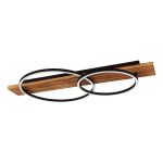 Eglo Lampa sufitowa Boyal Drewno Czarny, Zardzewiały 12W 1700lm - 830 Ciepła Biel